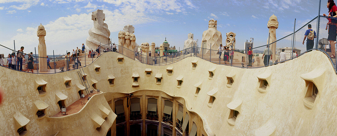 La Pedrera (Milà House 1906-1912, by Gaudí). Barcelona. Spain