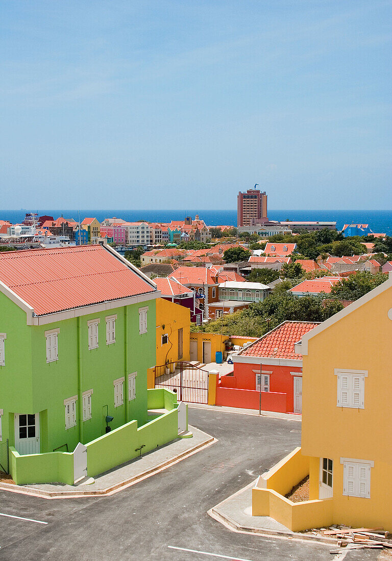 Cruise Liner moored to the Mega Pier in Otrabanda, Curacao, Netherlands Antilles. Willemstad is listed on the UNESCO world heritage list.