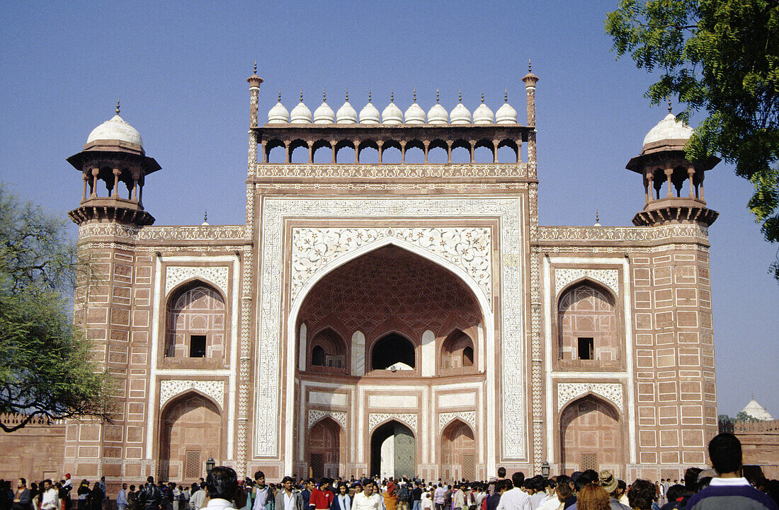 Entrance gate of Taj Mahal. Agra. India