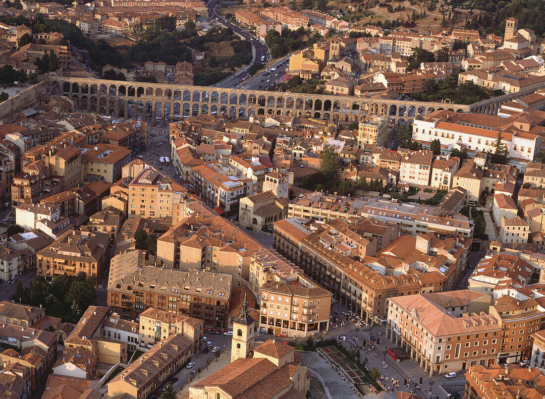 Roman aqueduct. Segovia. Spain