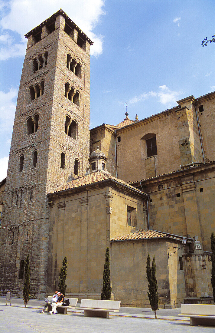 Romanic bell tower. Vic. Barcelona province. Catalunya. Spain