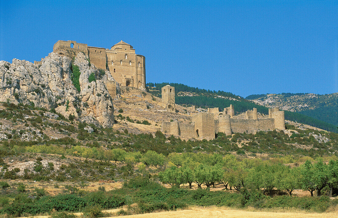 Castillo de Loarre Castle. Loarre. Huesca province. Aragon. Spain.