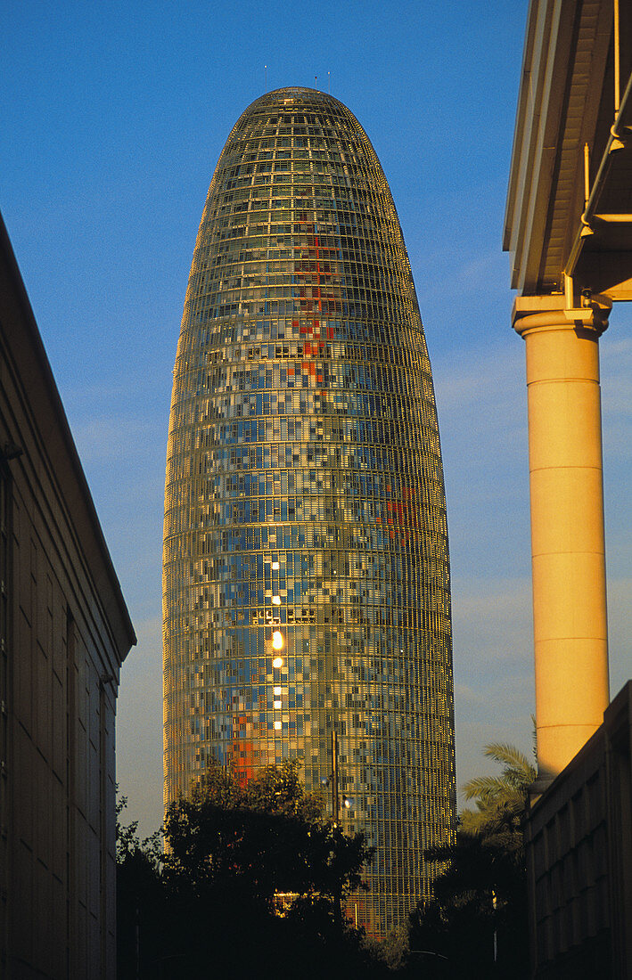 Agbar Tower by Jean Nouvel, Barcelona. Catalonia, Spain