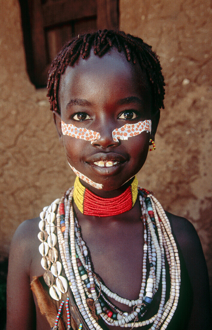 Girl of Hamer tribe. Ethiopia