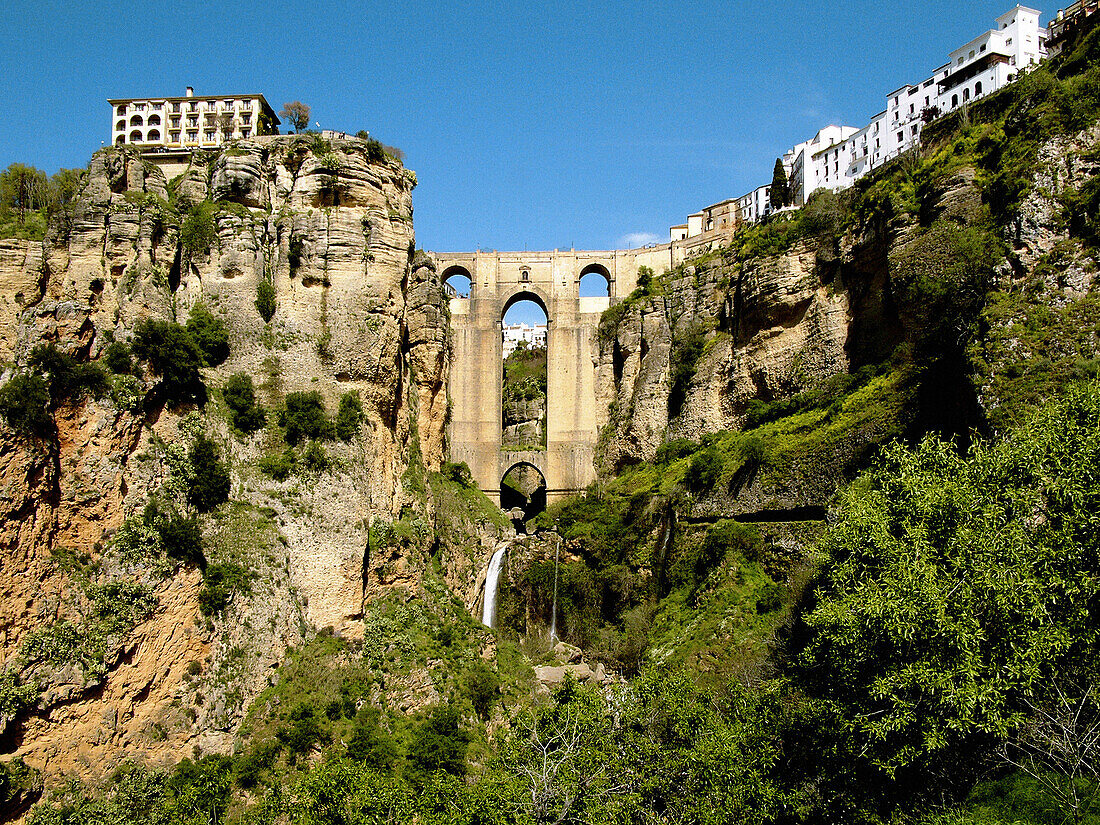 Roman bridge. Ronda. Málaga province, Spain