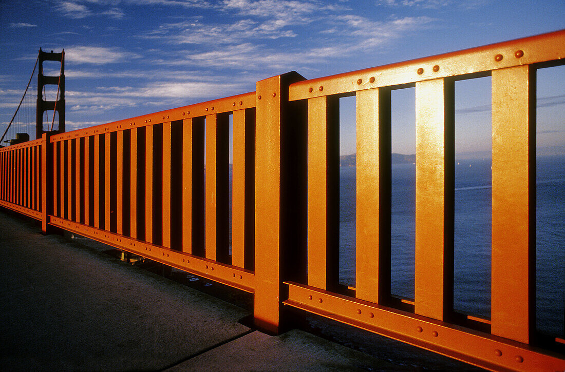 Fence. The Golden Gate Bridge. San Francisco. California. USA