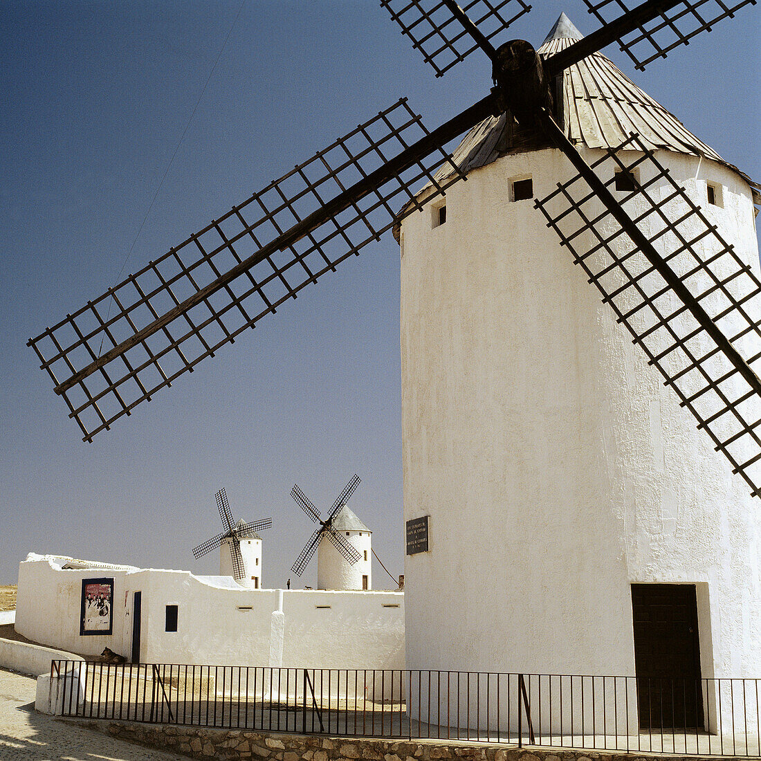 Windmills in Campos de Criptana, Ciudad Real, La Mancha, Spain.