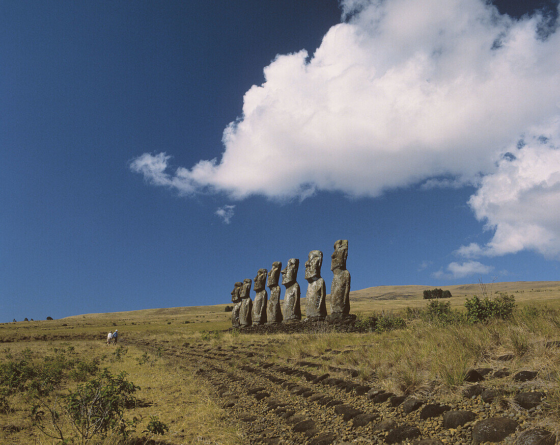 Ahu Akivi. Easter Island. Chile