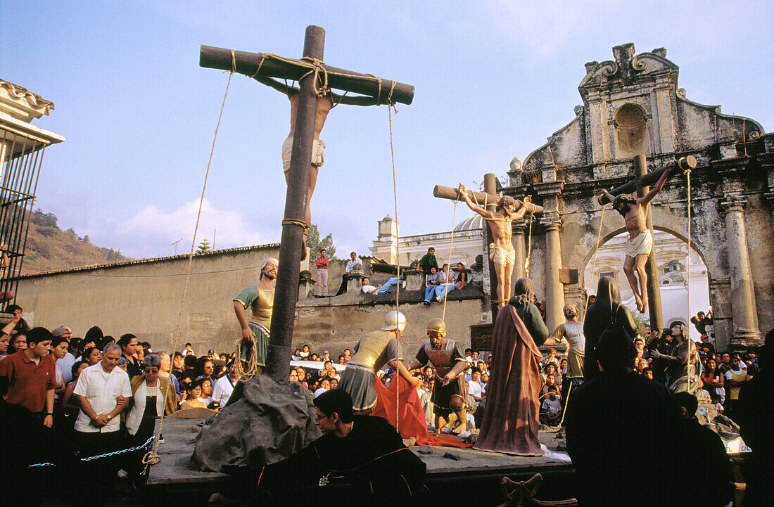 Holy Week procession. Antigua Guatemala. Guatemala