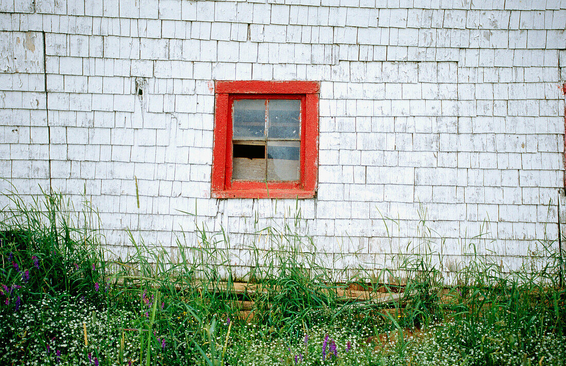 Window in a old barn in New Brunswick. Canada