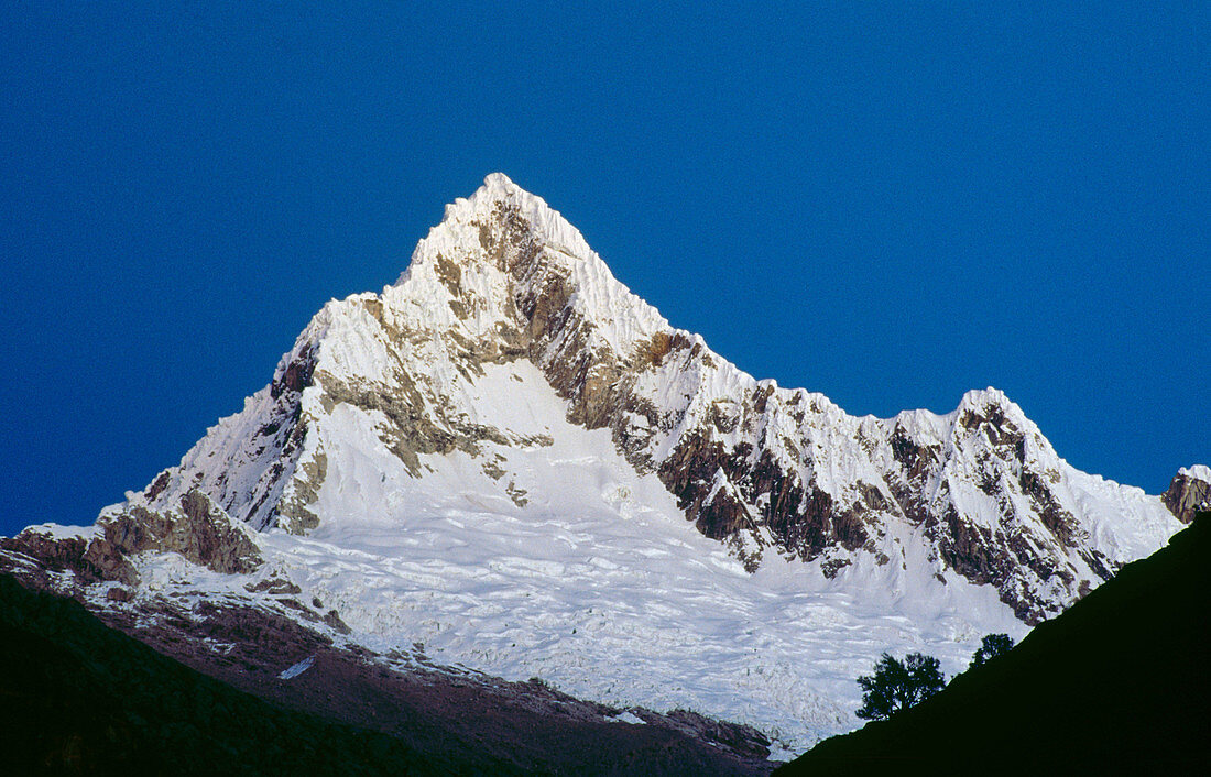 Quitaraju (6040m). Cordillera Blanca. Quebrada Santa Cruz. Peru