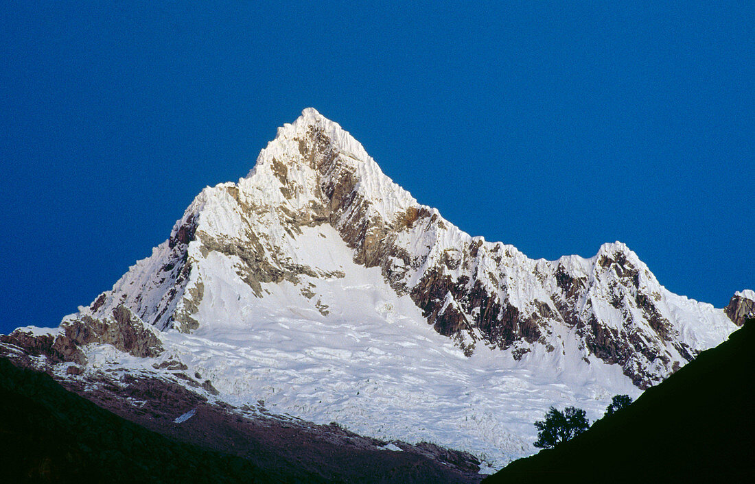 Quitaraju (6040m). Kordillere Blanca. Quebrada Santa Cruz. Peru