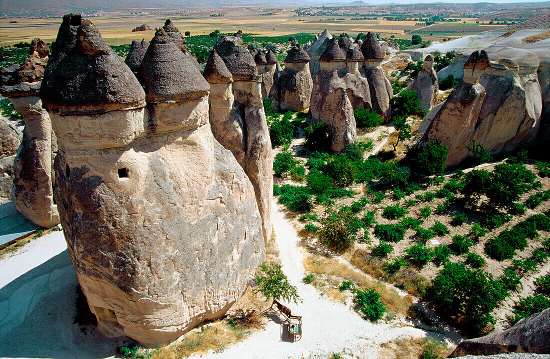 Feenschornsteine. Kappadokien. Freilichtmuseum Zelve. Türkei