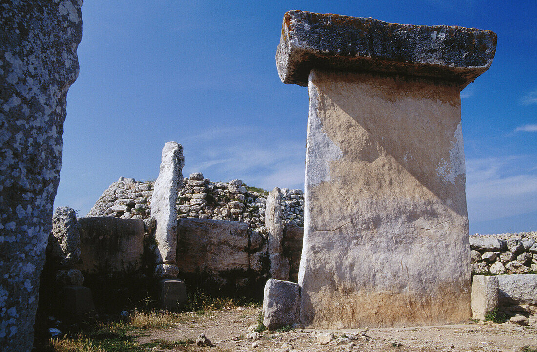 Taula (table), prehistoric structure. Trepucó, Minorca. Baelaric Islands. Spain