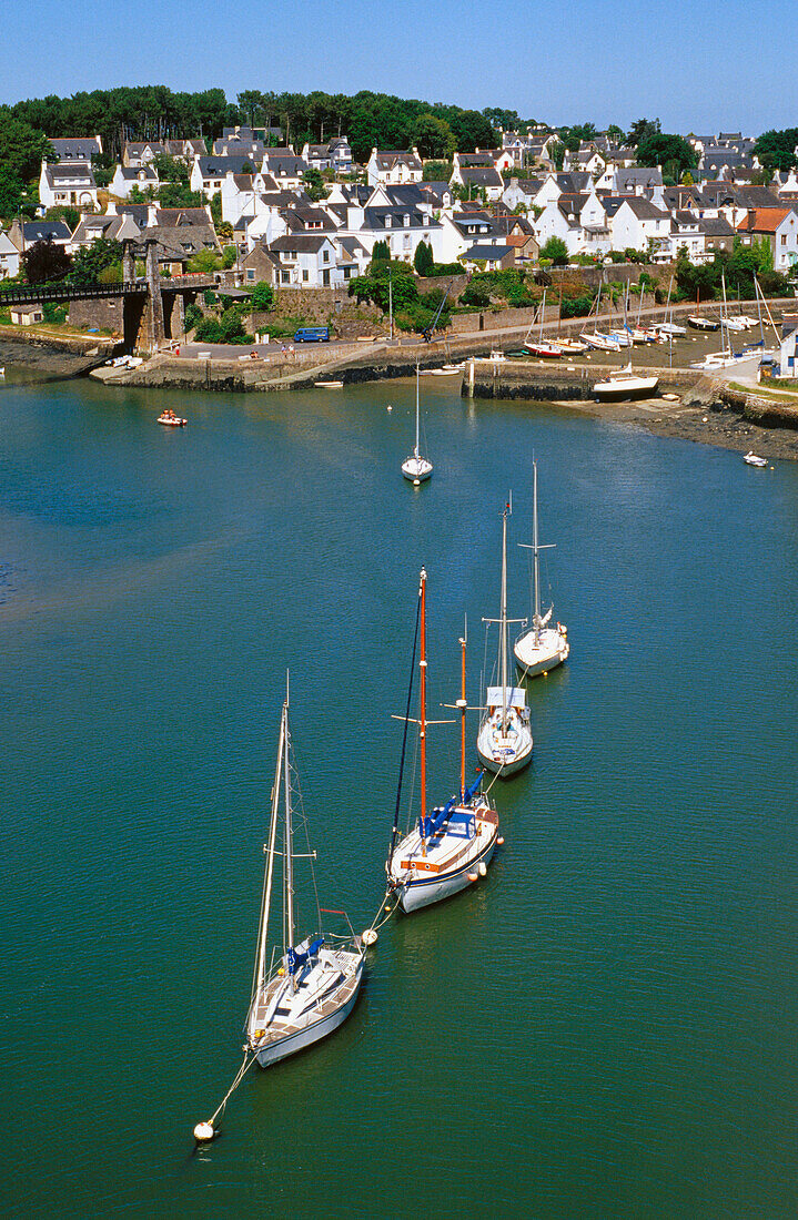 Hafen von Bono in Morbihan. Bretagne. Frankreich