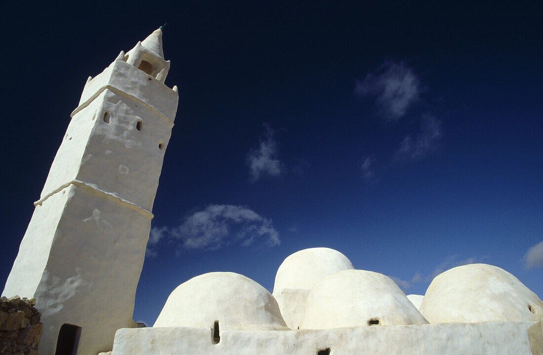 Moschee der Siebenschläfer. Chenini. Tataouine-Gebiet, Sahara. Tunis