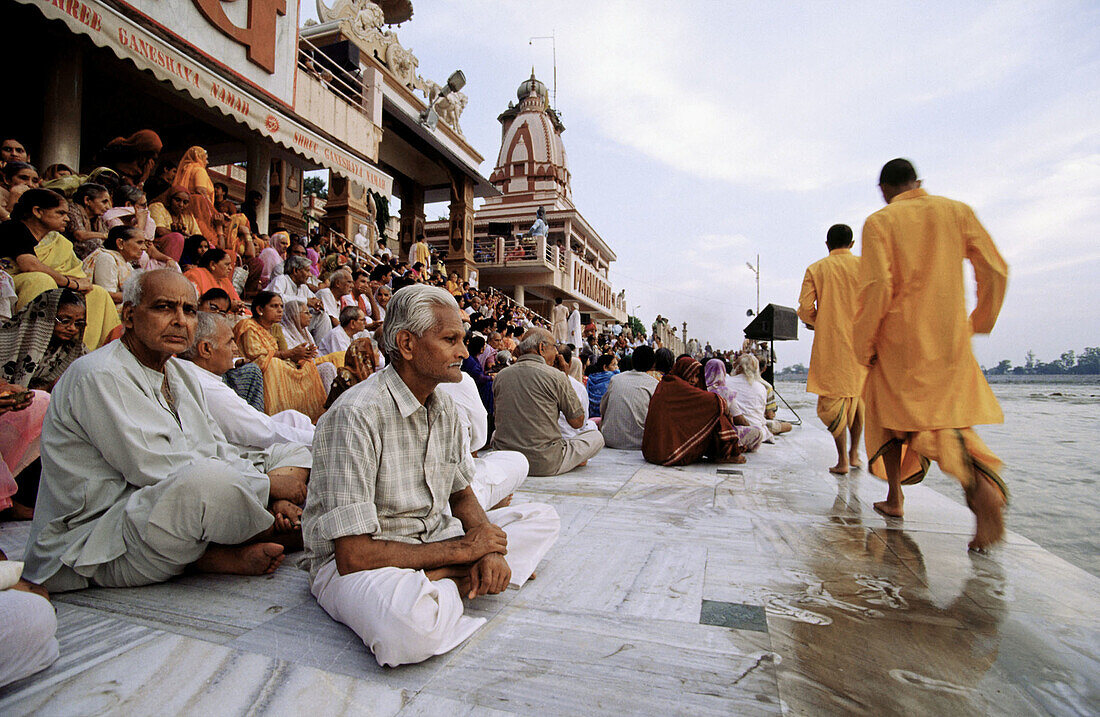 Fluss Ganges. Rishikesh. Uttar Pradesh. Indien