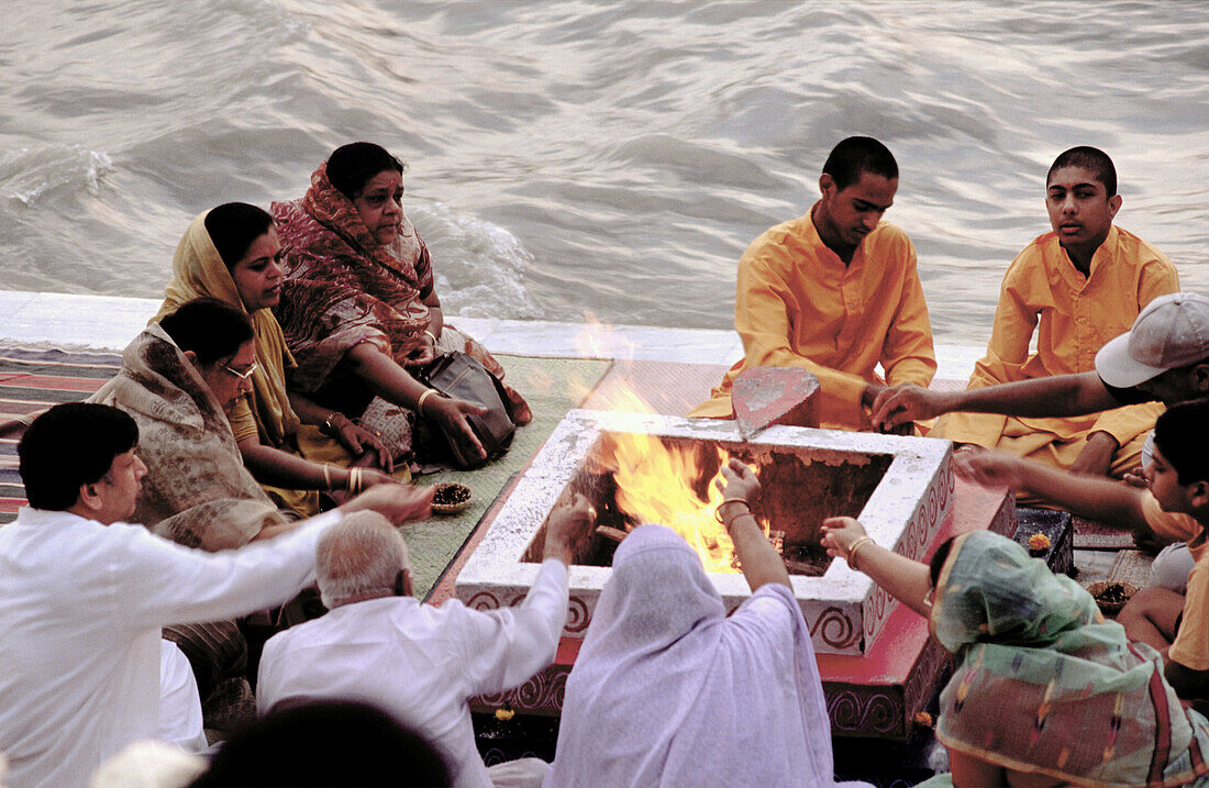 Fluss Ganges. Rishikesh. Uttar Pradesh. Indien