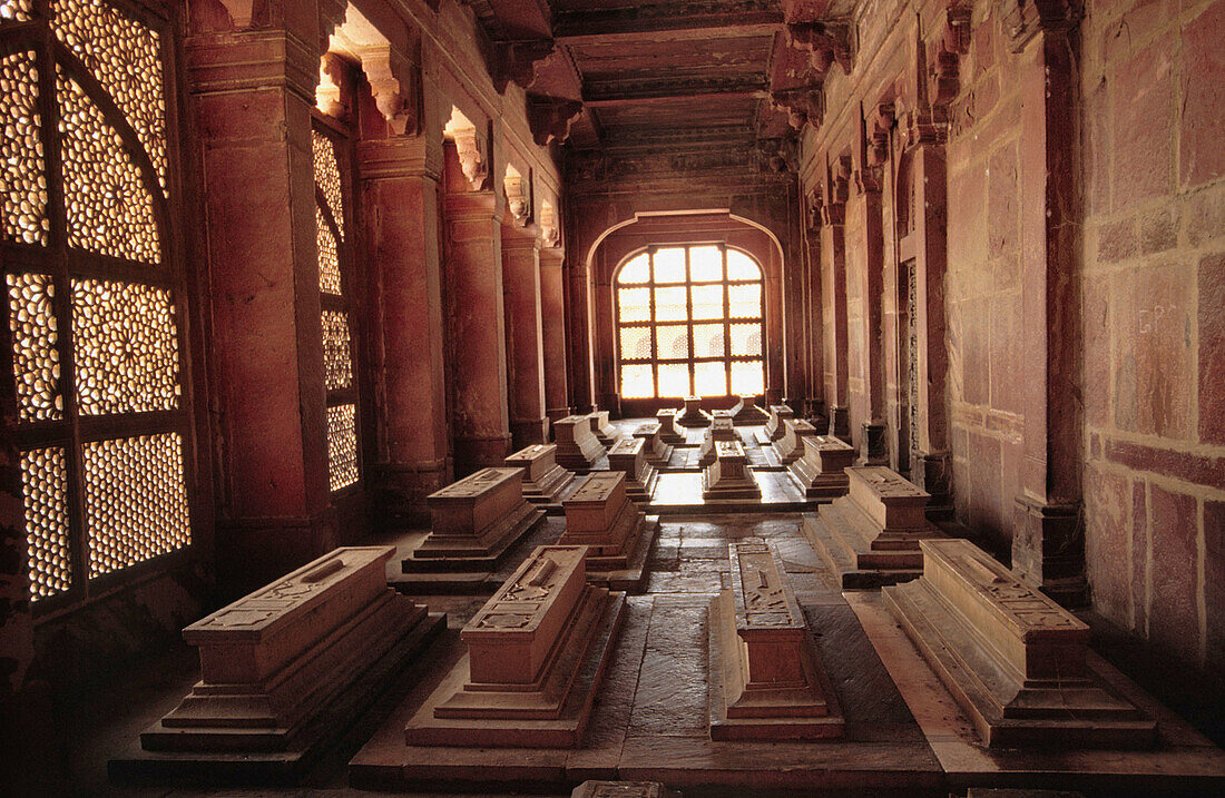 Interior cemetery. Jami Majid mosque. Fatehpur Sikri. Uttar Pradesh. India.