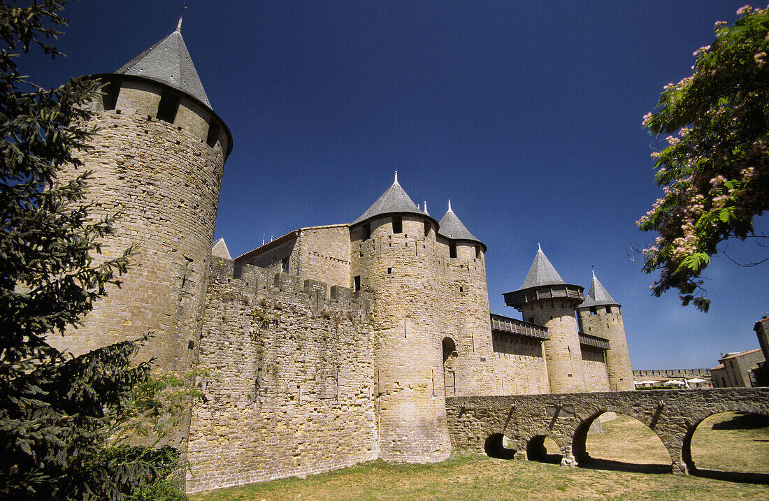 Chateau Comtal. Cité de Carcassonne. Languedoc-Roussillon. France.