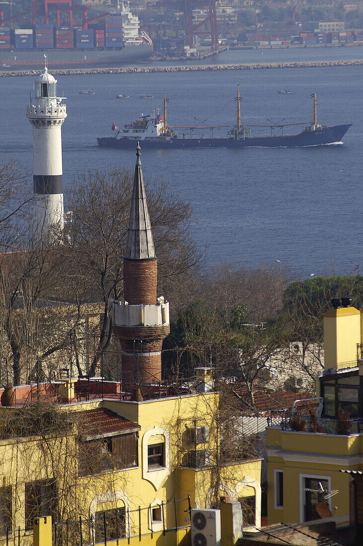 Bosphorus strait seen from Sultanahmet, Istanbul. Turkey