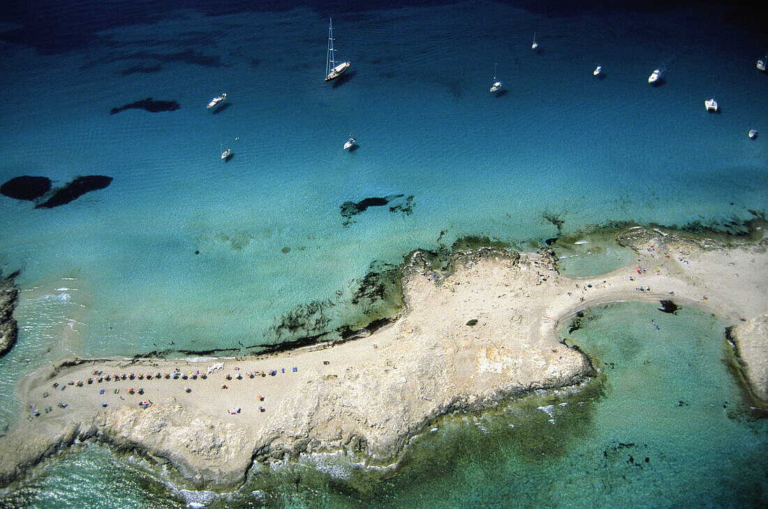 Es Trucadors. Strand Ses Illetes. Formentera. Balearische Inseln. Spanien