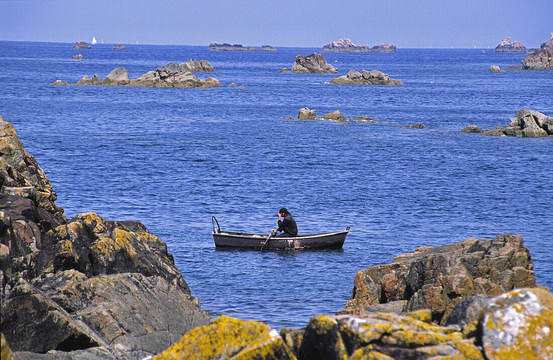 Rocky Isles. Pink granite coast. Ponchâteau. Brittany. France