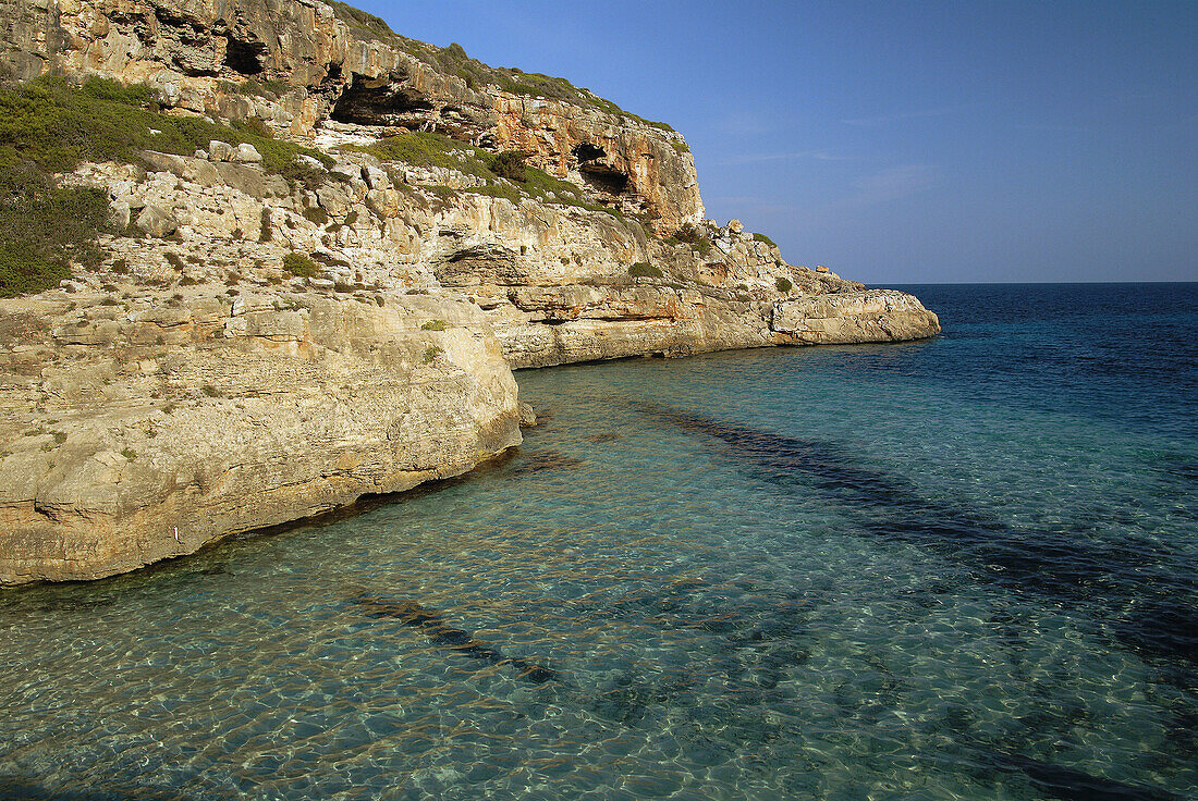 Cala Marmol. Ses Salines. Majorca, Balearic Islands. Spain