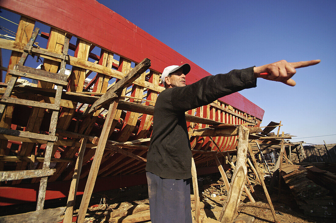 Traditionelle Werft. Hafen von Essaouira. Marokko