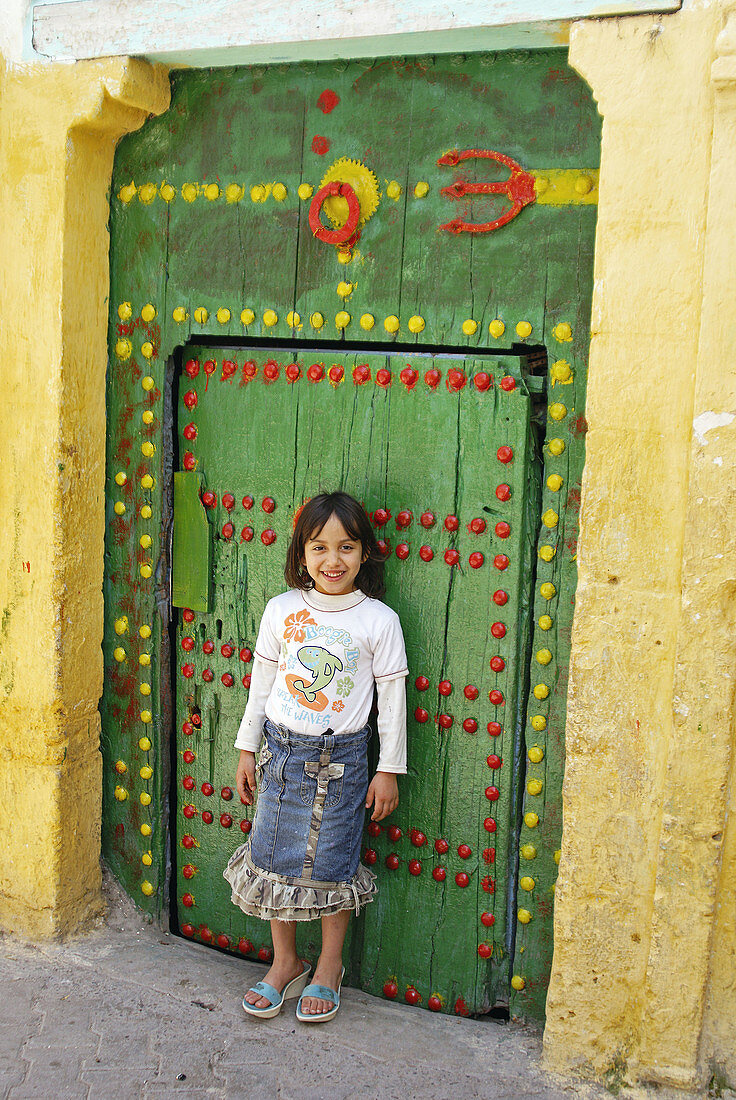 Mädchen. Kasbah von Boulaouane. Azemmour. Marokko. Afrika