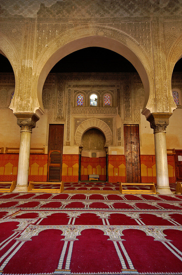 Oratory of the Bou Inania medersa (S.XIV). Fez. Morocco.