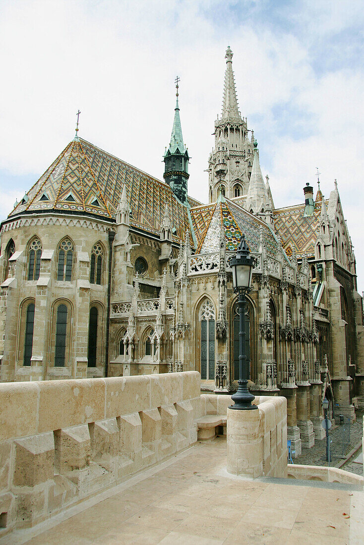 Back view of Matthias Church (13th-15th century), Budapest. Hungary