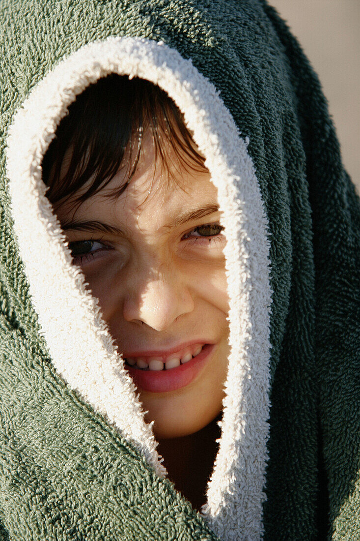 Boy with towel