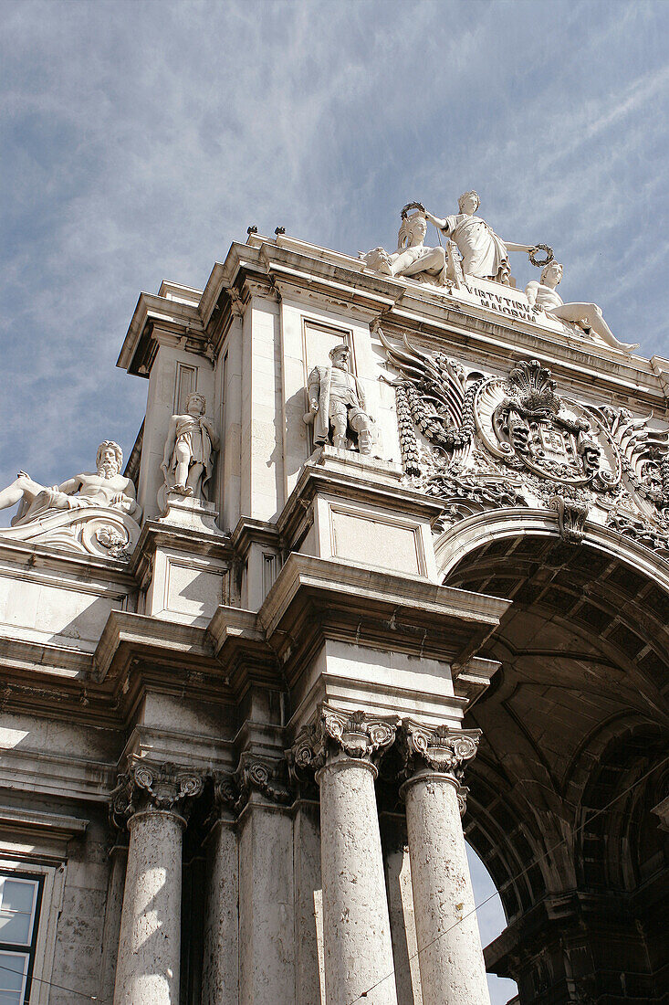 Arco da Rua Augusta at Praça do Comércio, Lisbon. Portugal