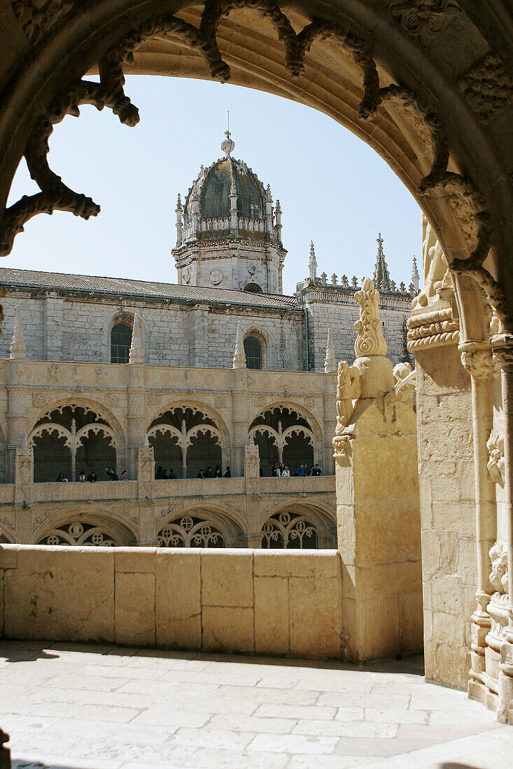 Monastery of the Hieronymites cloister, Belem, Lisbon. Portugal
