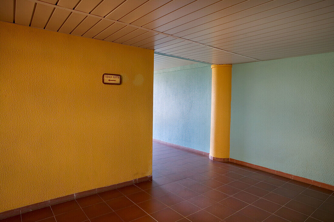 A hallway in a resort. Varadero. Cuba.