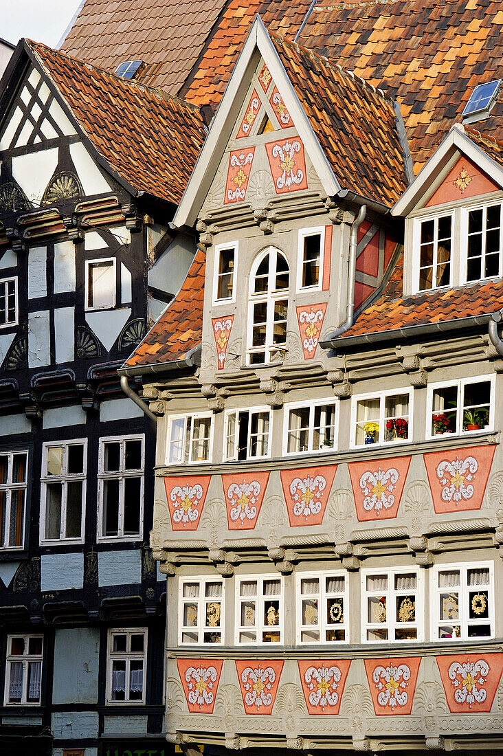 Timberwork houses. Saxony Anhalt. Quedlinburg. Germany