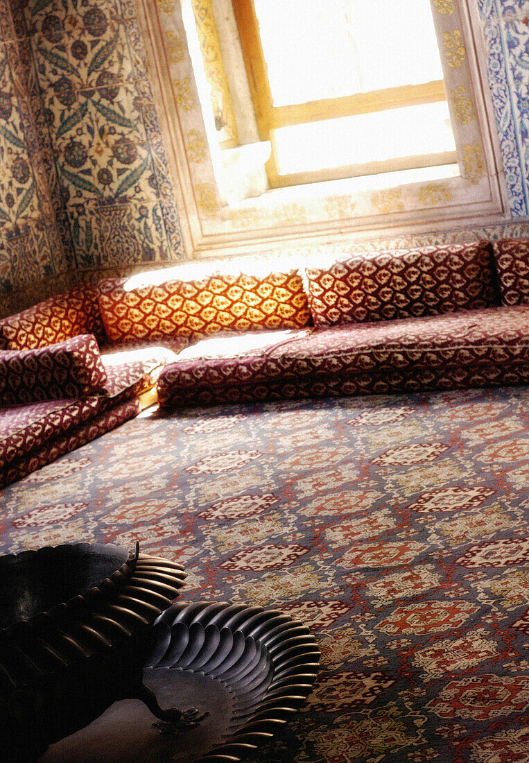 Interior view of the Harem, Topkapi Palace. Istanbul. Turkey