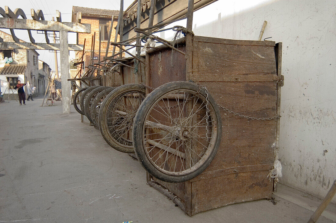 Carts stored away. Suzhou. China