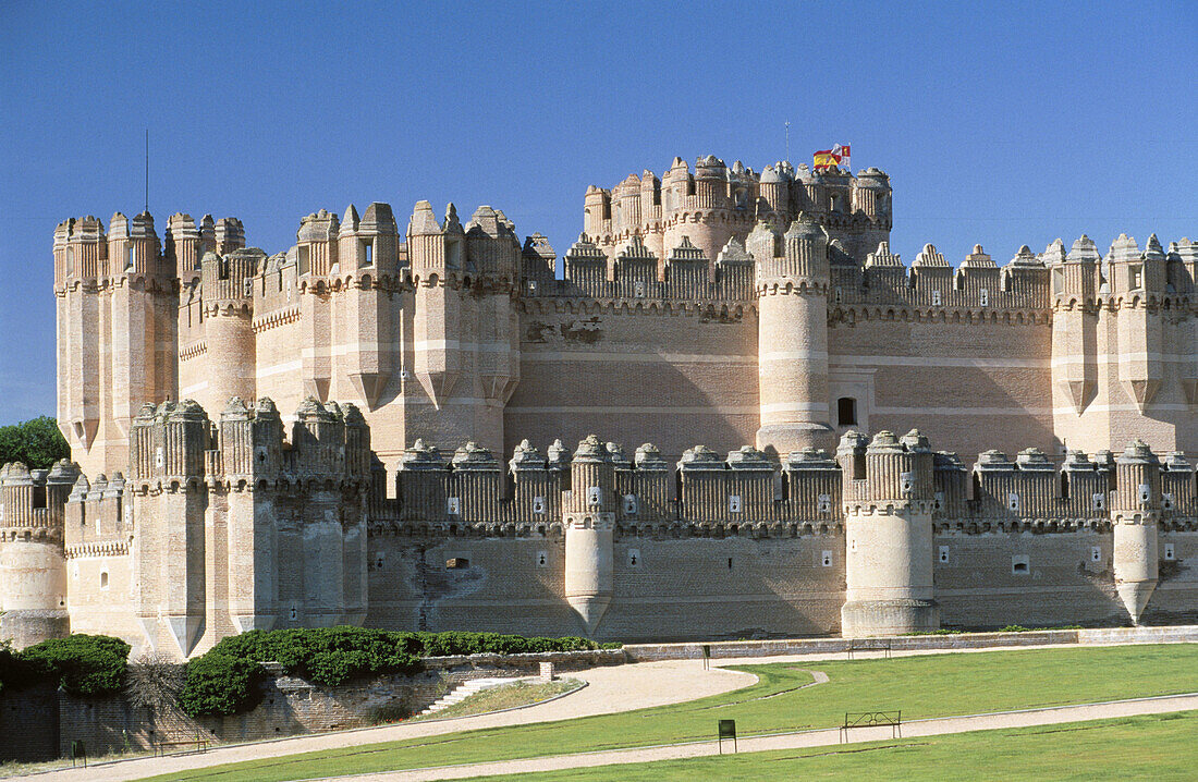 Castle of Coca. Segovia province. Castilla-Leon. Spain