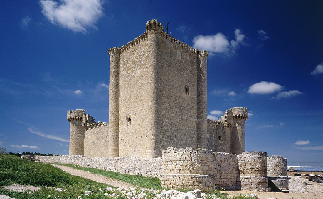 Castle built 15th century. Villafuerte. Valladolid province, Spain