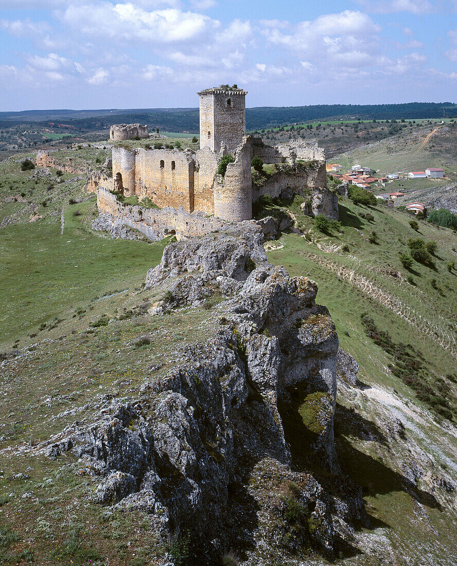 Castle (14th century), Ucero. Soria province, Castilla-León, Spain