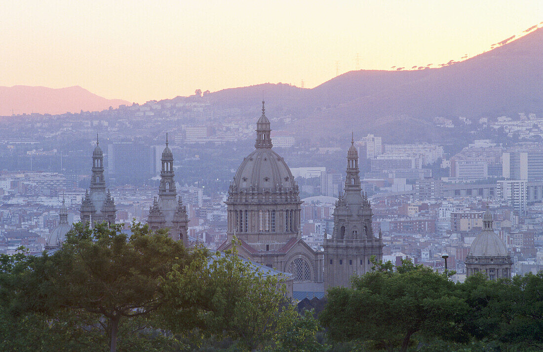 National Palace seen from Montjuic. Barcelona. Spain