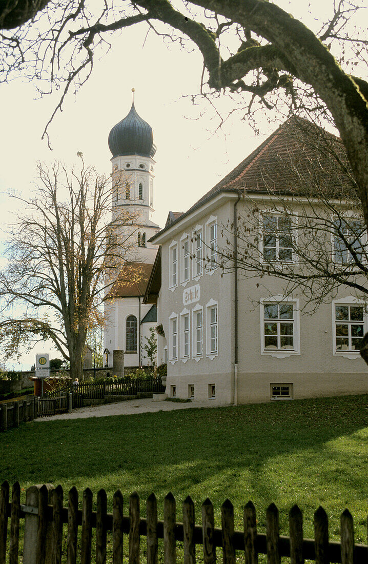 Paehl Church at lake Ammersee, Bavaria, Germany