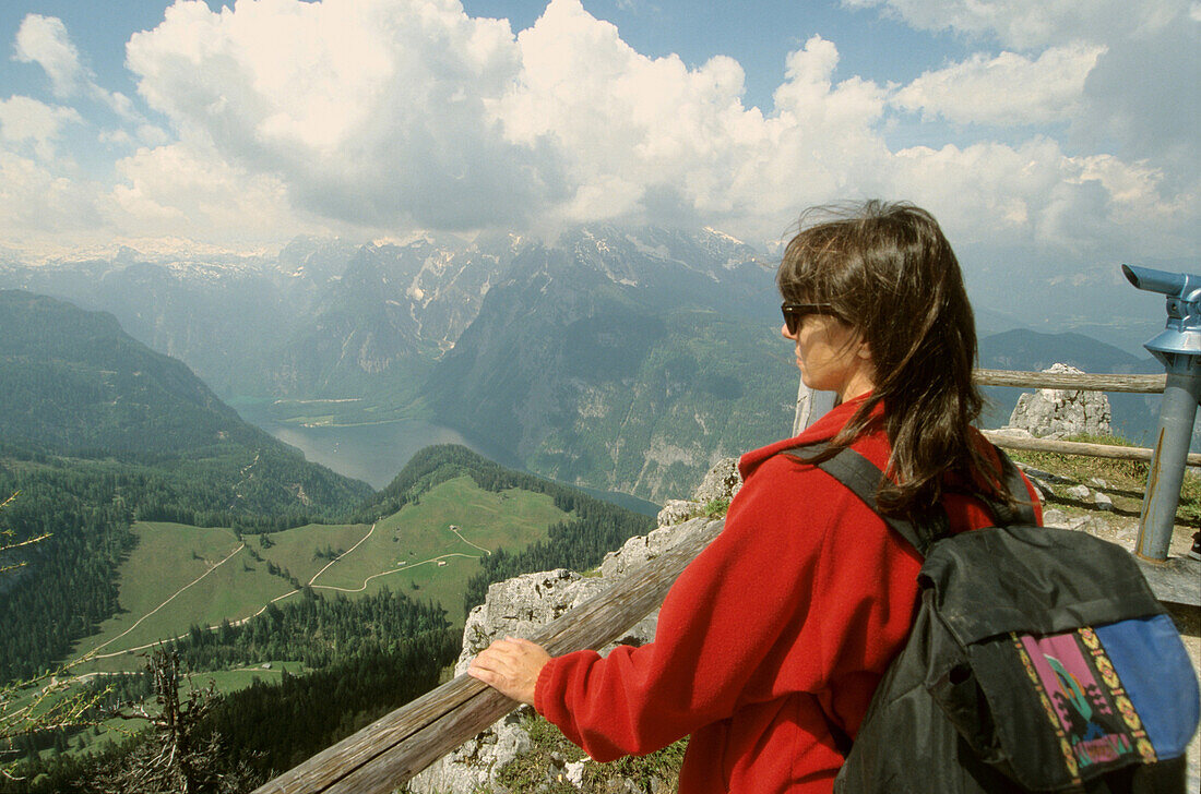 Blick vom Jenner über Nationalpark Berchtesgaden, Bayern, Deutschland