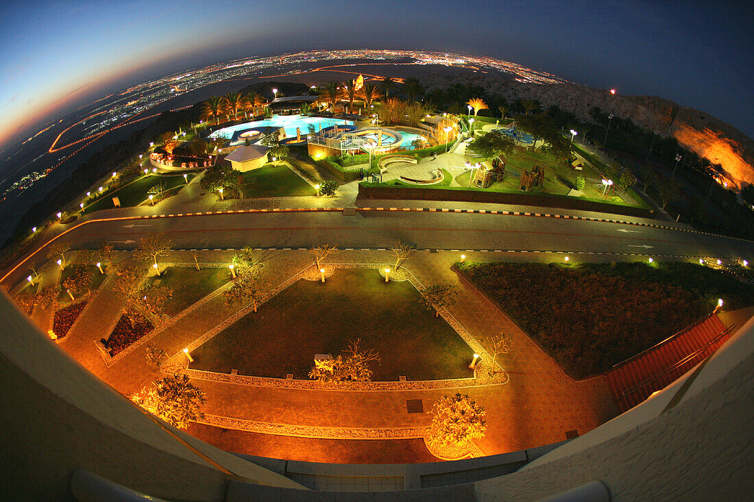 Blick vom Jebel Hafeet, Al Ain, Abu Dhabi, Vereinigte Arabische Emirate, VAE