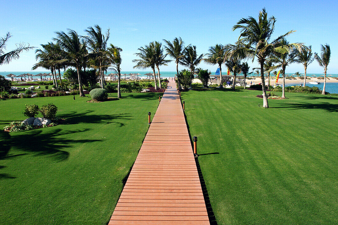 Garten des Al Hamra Hotel, Ras Al Khaimah, RAK, Vereinigte Arabische Emirate, VAE