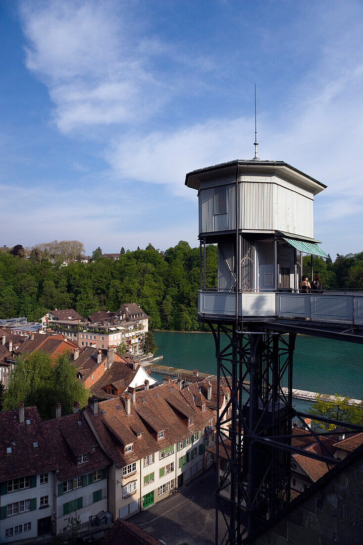 Lift to Muenster Platform, Terrace, Muensterplatz, Old City of Berne, Berne, Switzerland