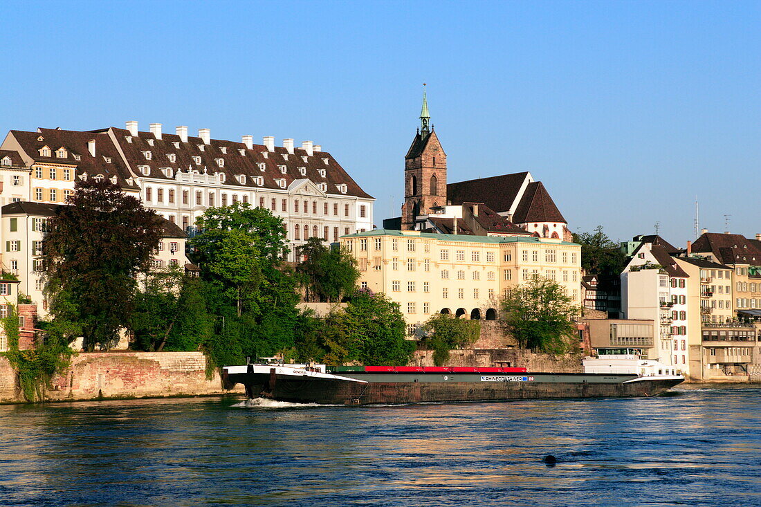 Cityscape with St. Martins Church in the background, Basel, Switzerland