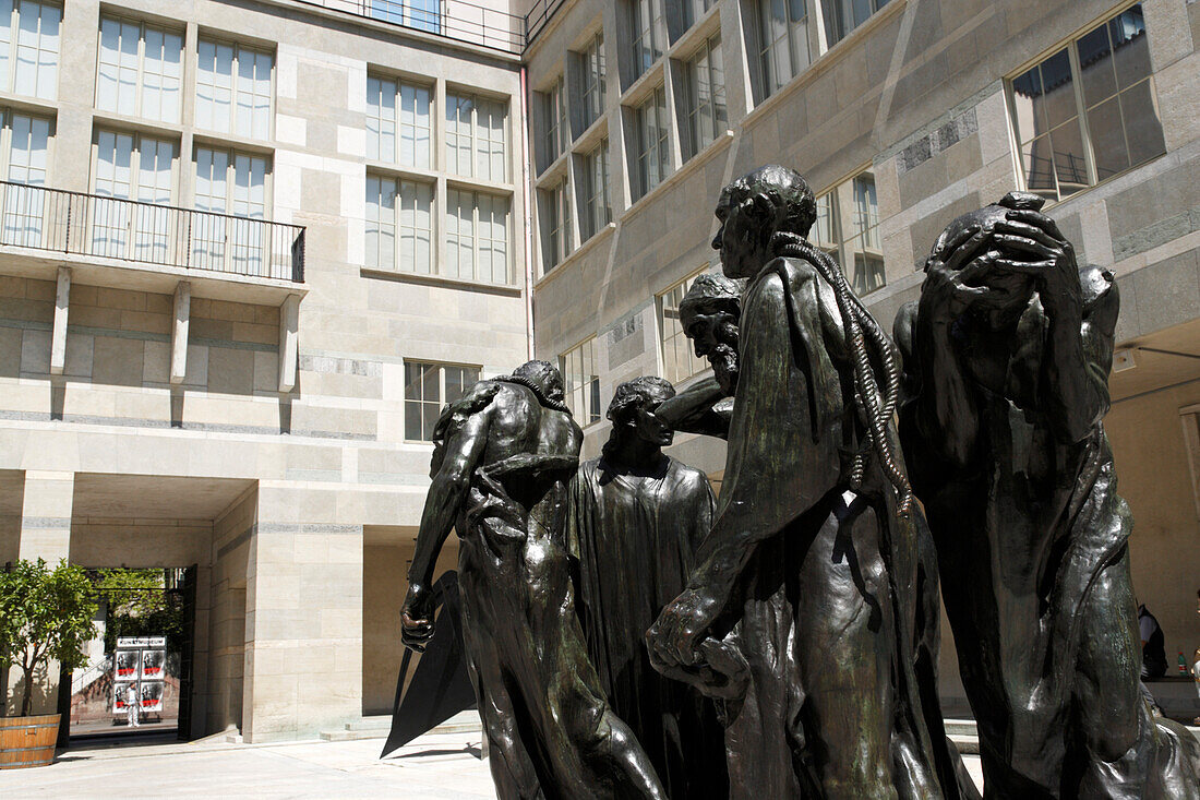 Skulptur von August Rodin, die Bürger von Calais, Kunstmuseum Basel, Basel, Schweiz